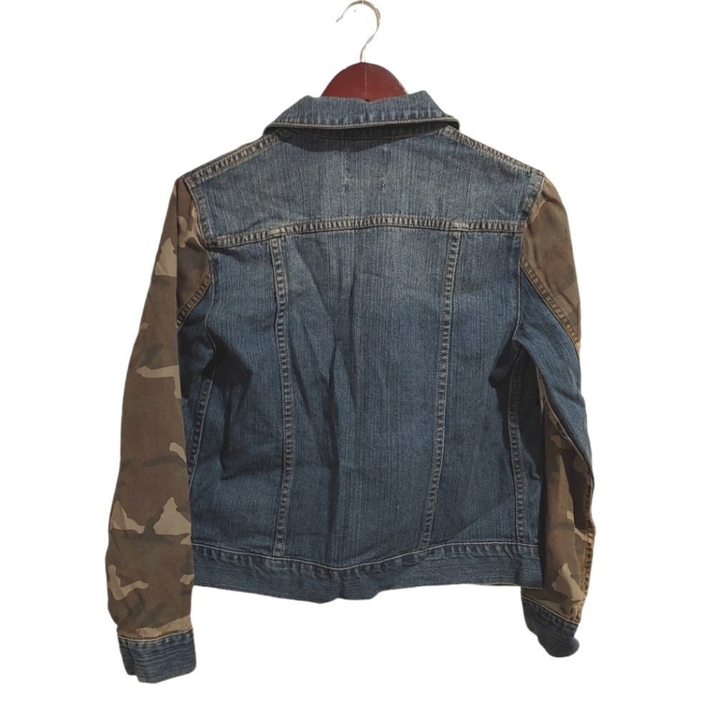 Urban Outfitters BDG Camouflage Denim Jean Jacket Blue Small - Picture 3 of 7